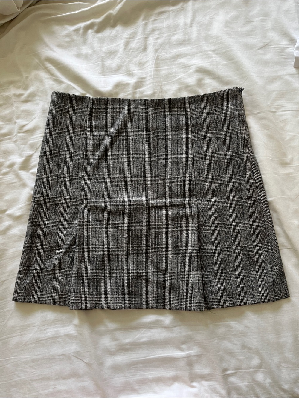 Theory Classic Plaid Mini Skirt - Gray